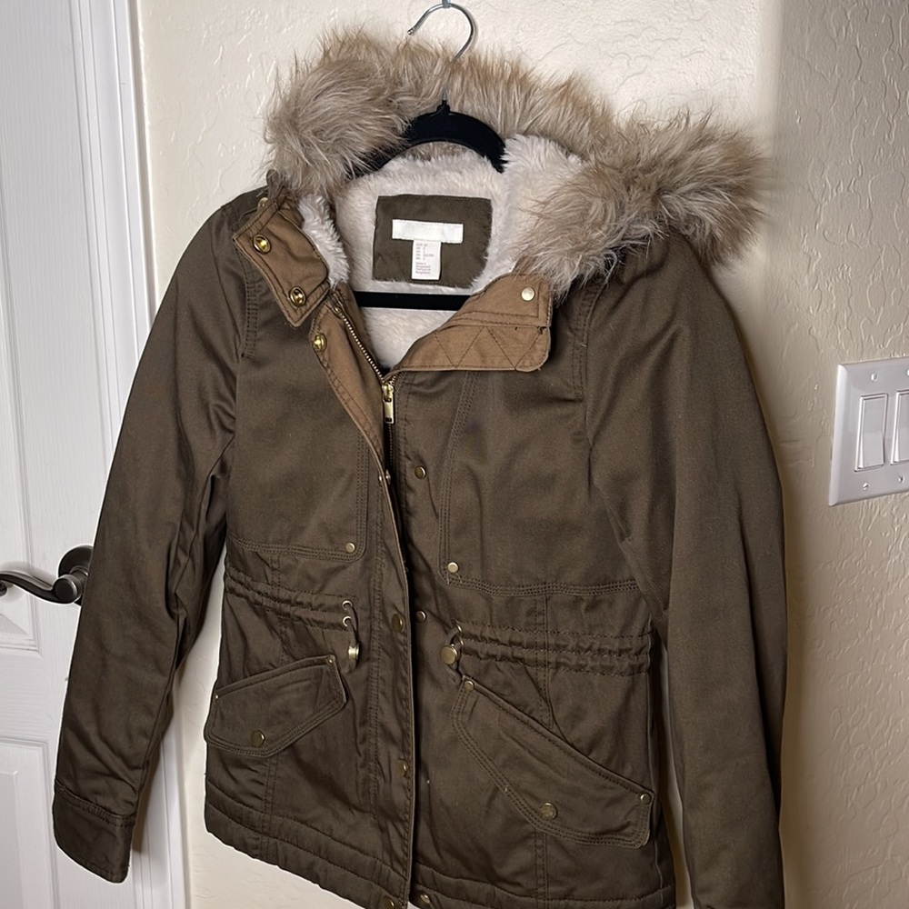 H&M winter coat with fur